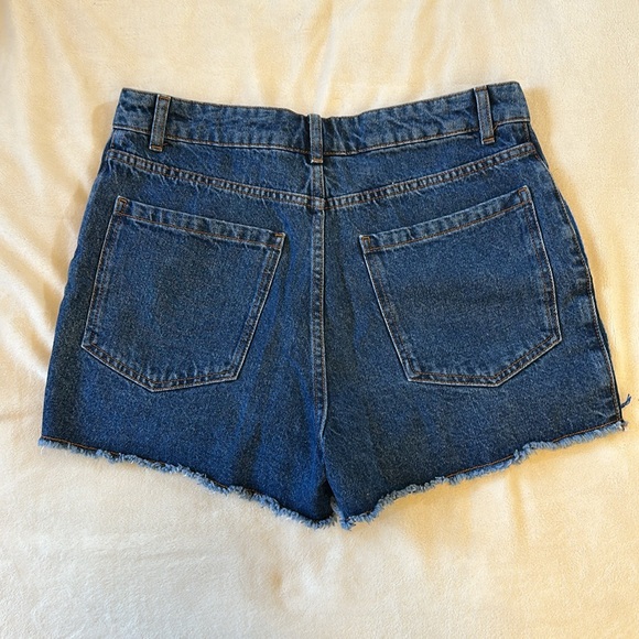 NWOT FARM for Anthropologie Knit Granny Square Denim Shorts - Picture 4 of 4
